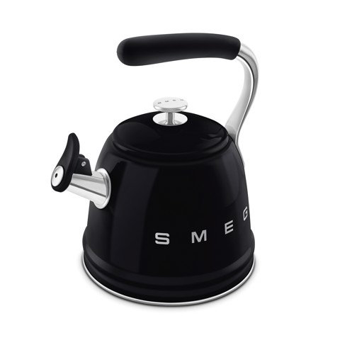 Smeg Bollitore con fischio 50's Style - Nero LUCIDO - WKF01BL