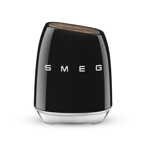 Smeg Ceppo con coltelli 50's Style - Nero LUCIDO - KBSF02BL