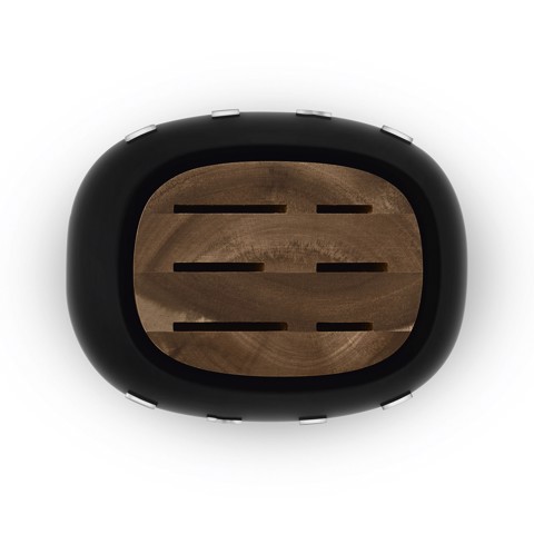 Smeg Ceppo con coltelli 50's Style - Nero LUCIDO - KBSF02BL