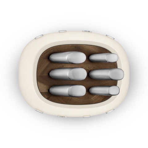 Smeg Ceppo con coltelli 50's Style - Panna LUCIDO - KBSF02CR