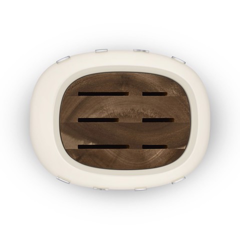 Smeg Ceppo con coltelli 50's Style - Panna LUCIDO - KBSF02CR