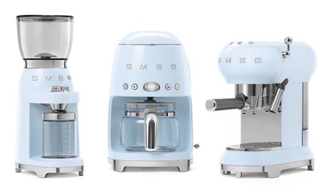 Smeg CGF11PBEU macina caffé 150 W Blu, Trasparente