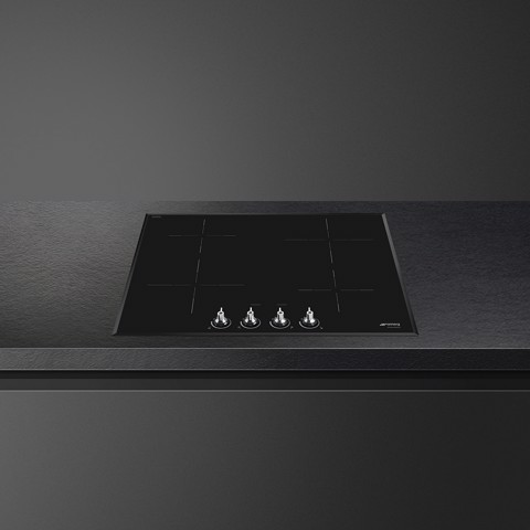 Smeg Classic Classica Piano di cottura SI364BM Nero Made in Italy