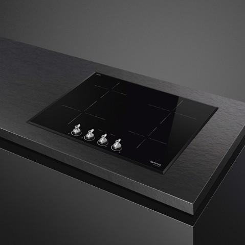 Smeg Classic Classica Piano di cottura SI364BM Nero Made in Italy