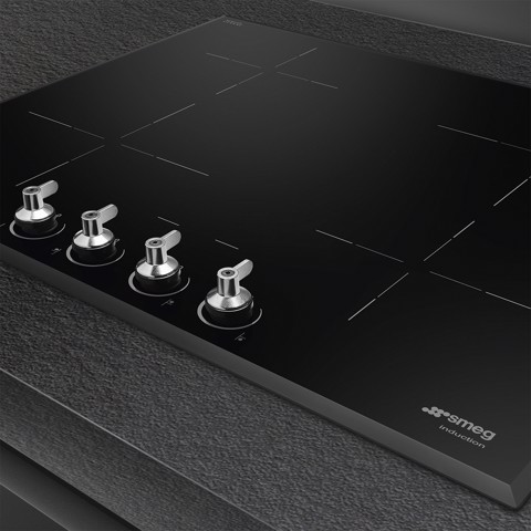 Smeg Classic Classica Piano di cottura SI364BM Nero Made in Italy