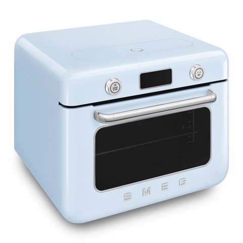 Smeg COF01PBEU forno a vapore Piccolo Blu, Acciaio inox Pulsanti, Manopola