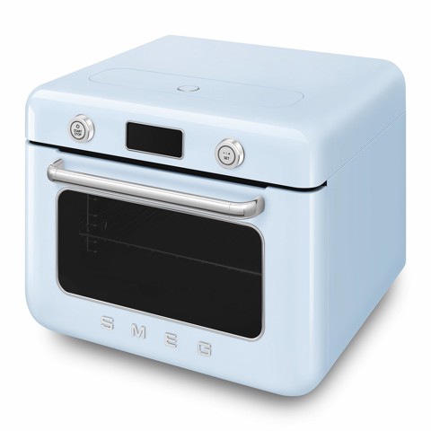 Smeg COF01PBEU forno a vapore Piccolo Blu, Acciaio inox Pulsanti, Manopola