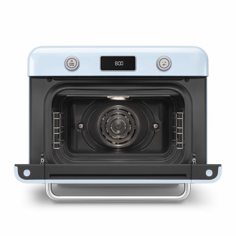 Smeg COF01PBEU forno a vapore Piccolo Blu, Acciaio inox Pulsanti, Manopola