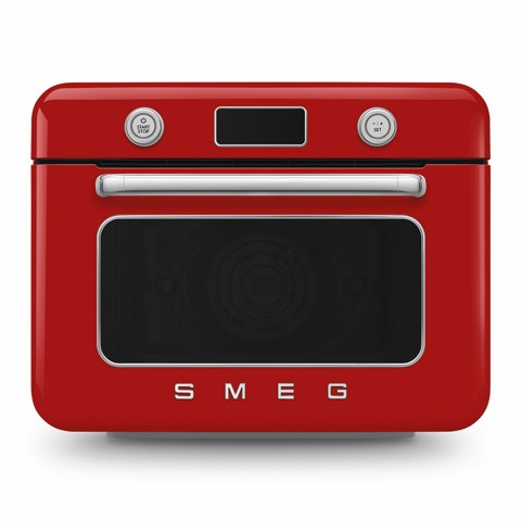 Smeg COF01RDEU forno a vapore Piccolo Rosso, Acciaio inox Pulsanti, Manopola