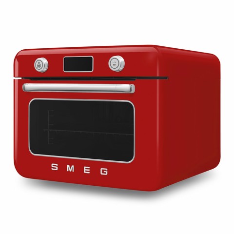 Smeg COF01RDEU forno a vapore Piccolo Rosso, Acciaio inox Pulsanti, Manopola