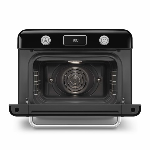 Smeg COF01RDEU Piccolo Nero, Acciaio inox Pulsanti, Manopola