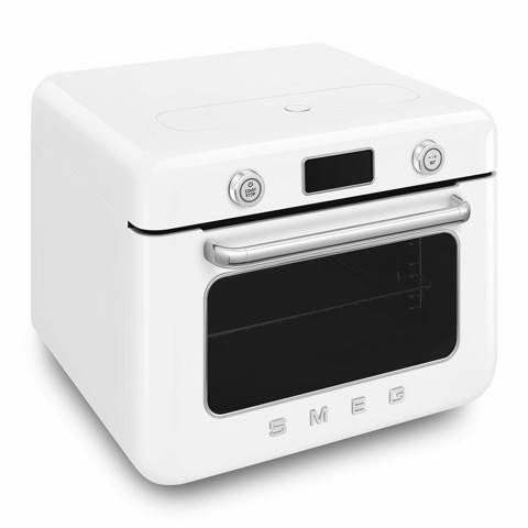 Smeg COF01WHEU forno a vapore Piccolo Acciaio inox, Bianco Pulsanti, Manopola