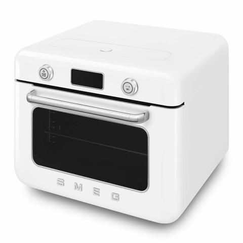 Smeg COF01WHEU forno a vapore Piccolo Acciaio inox, Bianco Pulsanti, Manopola