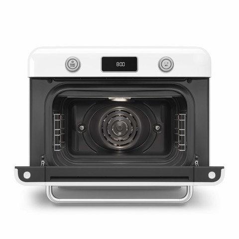 Smeg COF01WHEU forno a vapore Piccolo Acciaio inox, Bianco Pulsanti, Manopola