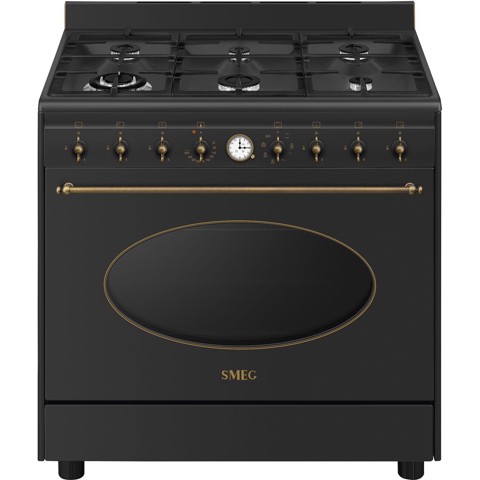 Smeg Coloniale CO96GMA9 Cucina freestanding A Elettrico Gas Antracite