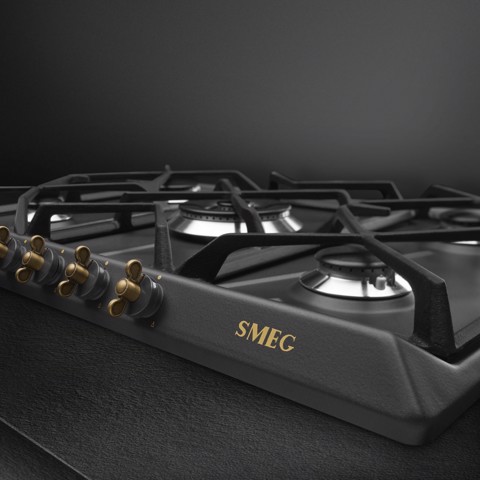 Smeg Coloniale Piano di cottura SRV876AOGH Antracite Made in Italy