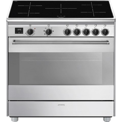 Smeg Concert BG91IX2 cucina Cucina freestanding A Elettrico Piano cottura a induzione Acciaio inox Made in Italy