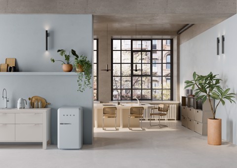 Smeg FAB10RPB6 monoporta Libera installazione 122 L Blu Made in Italy