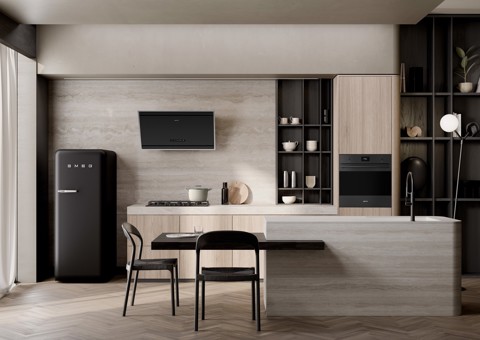 Smeg FAB28RDBLM6 frigorifero Libera installazione 244 L D Nero