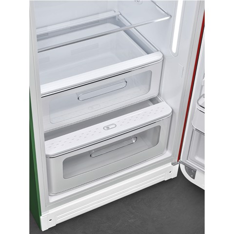 Smeg FAB28RDIT6 monoporta Libera installazione 270 L Verde, Bianco, Rosso Made in Italy