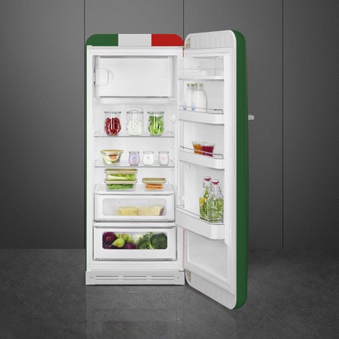 Smeg FAB28RDIT6 monoporta Libera installazione 270 L Verde, Bianco, Rosso Made in Italy