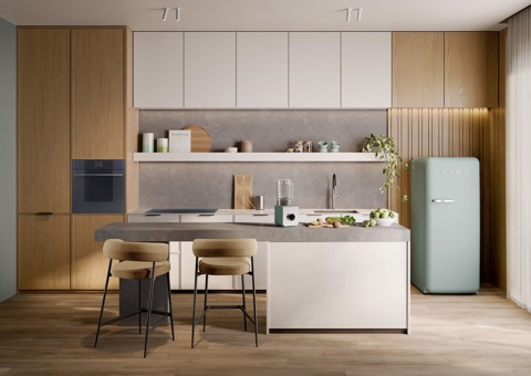 Smeg FAB28RDSA6 frigorifero Libera installazione 244 L D Verde