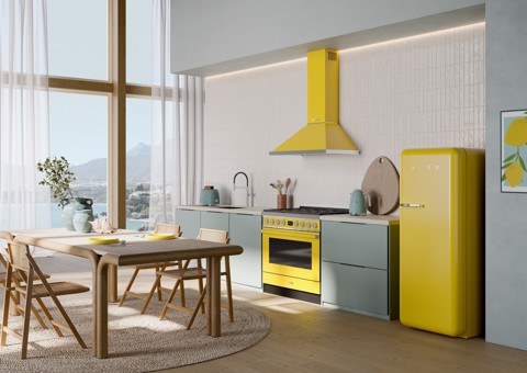 Smeg FAB28RYW6 monoporta Libera installazione 270 L Giallo Made in Italy