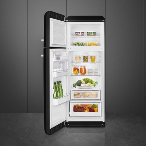 Smeg FAB30LBL6 frigorifero con congelatore Libera installazione 294 L Nero Made in Italy