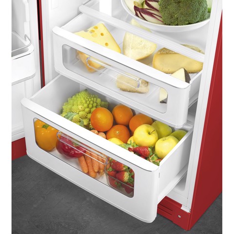 Smeg FAB30LRD6 frigorifero con congelatore Libera installazione 294 L Rosso Made in Italy
