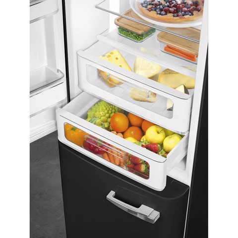 Smeg FAB32LBL6 frigorifero con congelatore Libera installazione 331 L Nero Made in Italy