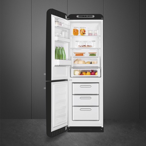 Smeg FAB32LBL6 frigorifero con congelatore Libera installazione 331 L Nero Made in Italy