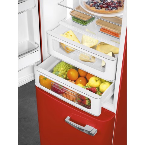 Smeg FAB32LRD6 frigorifero con congelatore Libera installazione 331 L Rosso Made in Italy