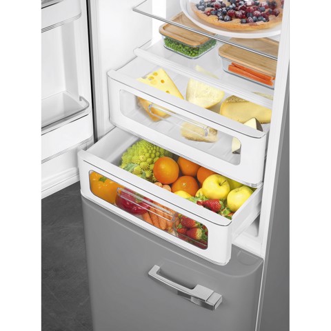 Smeg FAB32LSV6 frigorifero con congelatore Libera installazione 331 L Argento Made in Italy