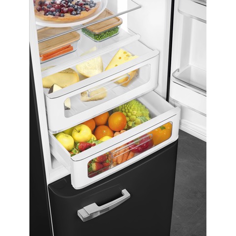 Smeg FAB32RBL6 frigorifero con congelatore Libera installazione 331L C Nero