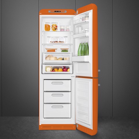 Smeg FAB32ROR6 frigorifero con congelatore Libera installazione 331 L Arancione Made in Italy