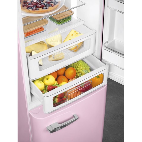 Smeg FAB32RPK6 frigorifero con congelatore Libera installazione 331 L Rosa Made in Italy