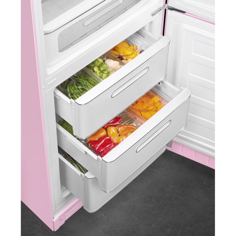 Smeg FAB32RPK6 frigorifero con congelatore Libera installazione 331 L Rosa Made in Italy