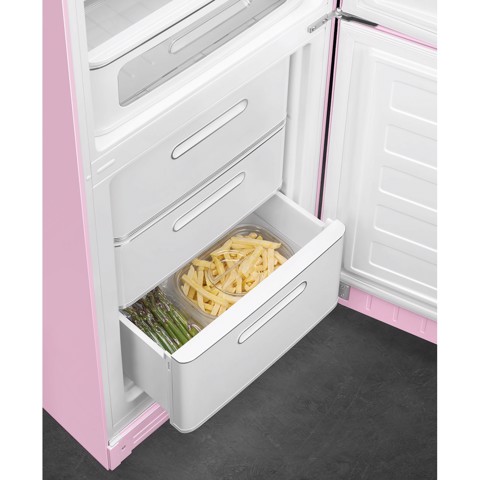 Smeg FAB32RPK6 frigorifero con congelatore Libera installazione 331 L Rosa Made in Italy