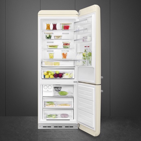 Smeg FAB38RCR6 frigorifero con congelatore Libera installazione 481 L Crema Made in Italy
