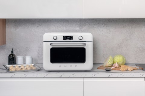Smeg Forno combinato a vapore da appoggio 50's Style - Bianco - COF01WHEU