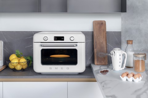 Smeg Forno combinato a vapore da appoggio 50's Style - Bianco - COF01WHEU