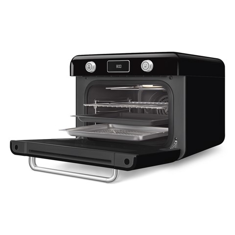 Smeg Forno combinato a vapore da appoggio 50's Style - Nero - COF01BLEU