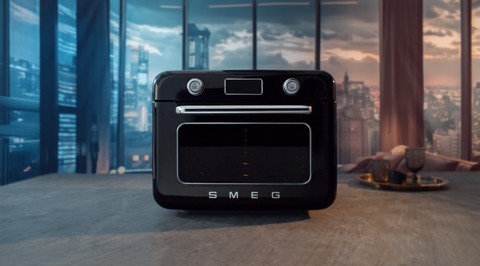 Smeg Forno combinato a vapore da appoggio 50's Style - Nero - COF01BLEU
