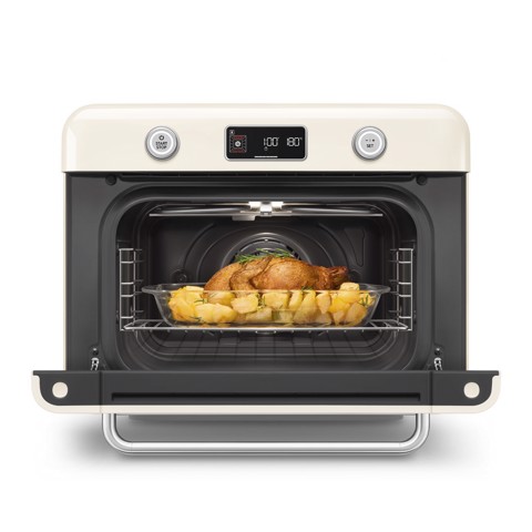 Smeg Forno combinato a vapore da appoggio 50's Style - Panna - COF01CREU