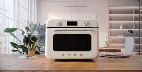 Smeg Forno combinato a vapore da appoggio 50's Style - Panna - COF01CREU