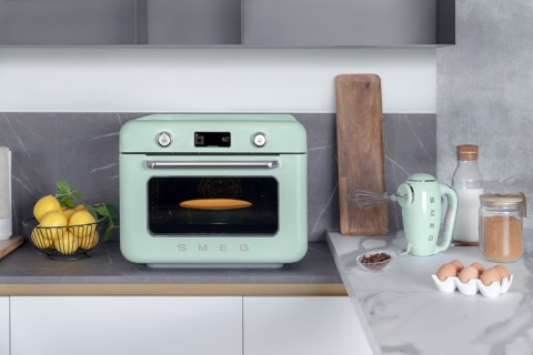 Smeg Forno combinato a vapore da appoggio 50's Style - Verde Pastello - COF01PGEU