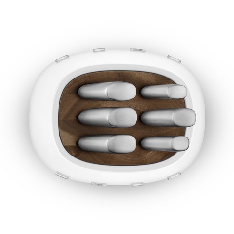 Smeg KBSF02WH posata da cucina e set di coltelli 6 pz Ceppo per coltelli con fessure