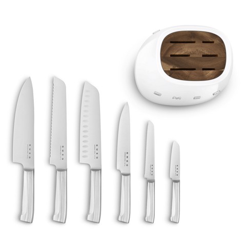 Smeg KBSF02WH posata da cucina e set di coltelli 6 pz Ceppo per coltelli con fessure