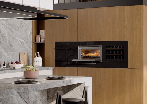 Smeg KBSF02WH posata da cucina e set di coltelli 6 pz Ceppo per coltelli con fessure