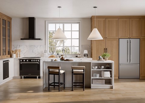 Smeg KBSF02WH posata da cucina e set di coltelli 6 pz Ceppo per coltelli con fessure
